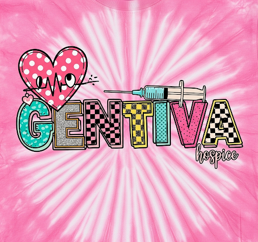 Gentiva Hospice Nurse Appreciation Tee – Colorful Graphic Syringe Design